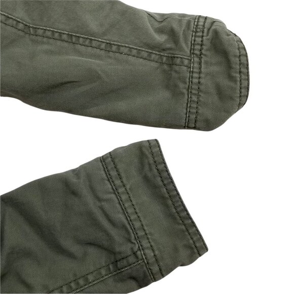 HOLLISTER Malaga Beach Jacket Womens Olive Green Faux Lambs Wool Crop Small - Picture 5 of 12